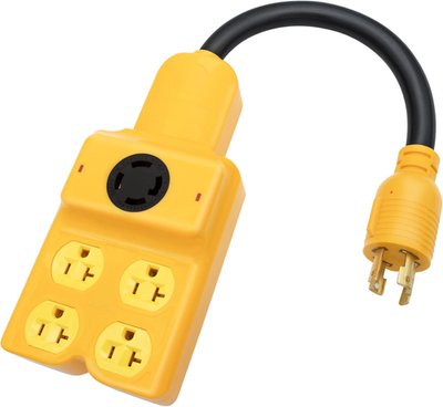 #ad 240V to 120V Adapter Generator Plug NEMA L14 30P to L14 30R and 4 Port 5 20R 5 $62.16