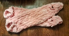 Women's Pink Fleece Sleeves; Winter Warm Arm Coverings; Mittens/Hand Warmers