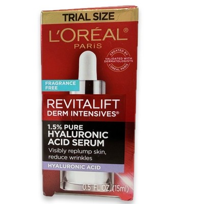 L'Oreal Paris Serum Revitalift Derm Intensives 1.5% Hyaluronic Acid Travel New