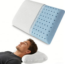 Ergonomic Contour Memory Foam Cervical Pillow - Enhanced Neck Support for Sleep