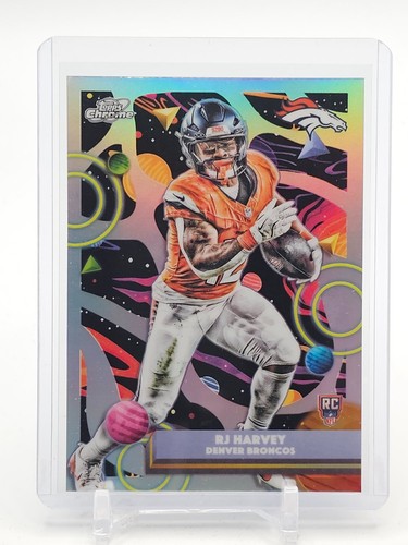 RJ HARVEY 2025 TOPPS COSMIC CHROME ROOKIE REFRACTOR RC #132 BRONCOS Q2161