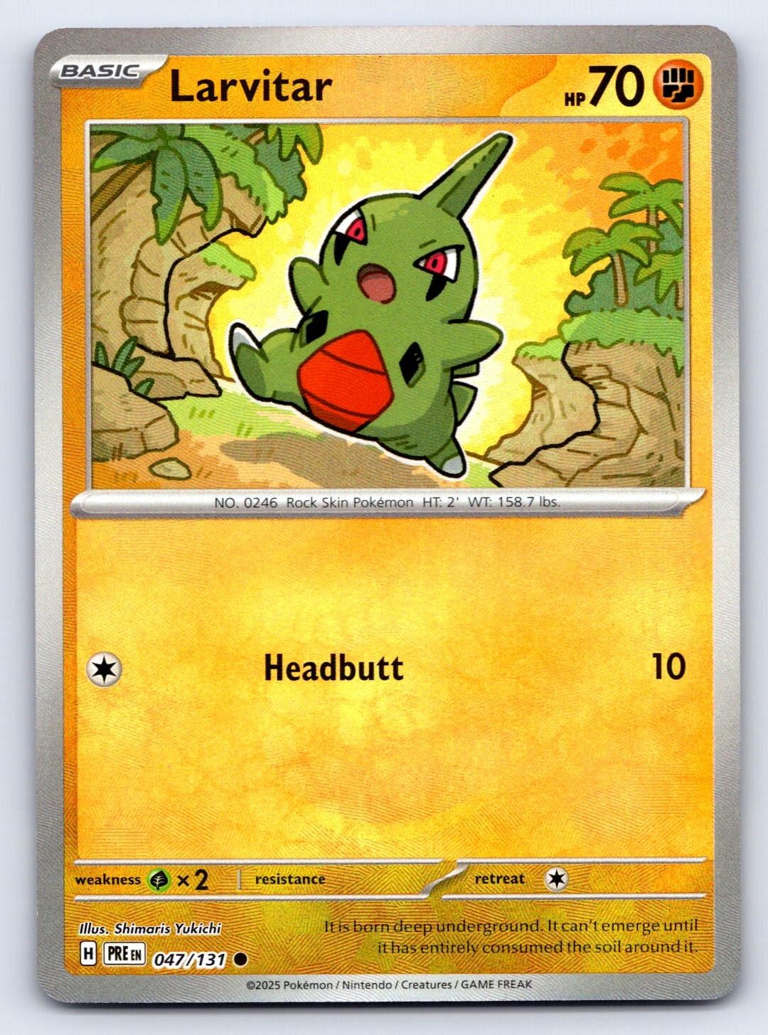 Larvitar (Master Ball Pattern) 047/131 SV: Prismatic Evolutions Pokemon NM
