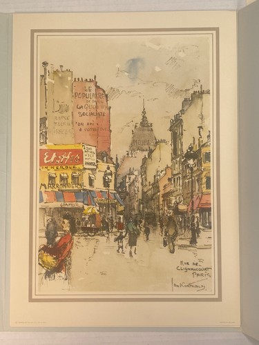 Vintage Paris Street Scenes by Jan Korthals - 6 Prints Portfolio in full Color - Picture 5 of 8