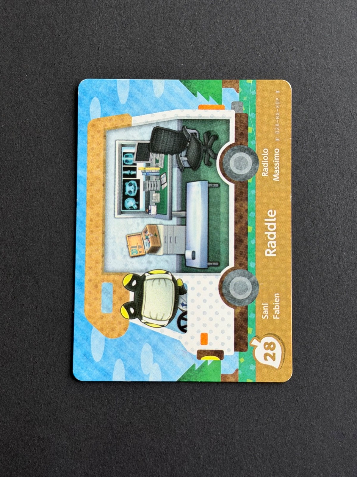 Carte Amiibo Animal Crossing #28 pour inviter Raddle sur votre île