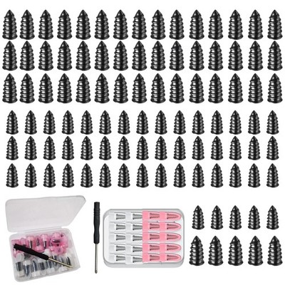 100Pcs Tire Repair Rubber Nails Tyre Puncture Repair Screws Kit with Screwdriver