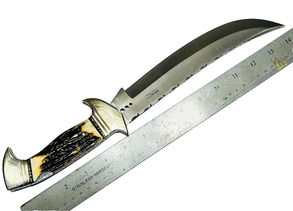 Impact Cutlery Custom Folding Single Bladed Knife 9" Long Blade Rare Knives - Image 3 of 4