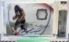 2010 SP Authentic Rob Gronkowski Rookie Authentics Auto Patch BGS 9 318/499 #128
