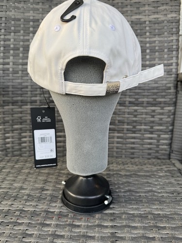 Neu mit Etikett Karl Lagerfeld Baseballmütze Kappe Logo verstellbar hinten weiß - Bild 10 von 10