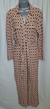 FW Bridge Women's Jumpsuit  Size UK14 Long Sleeved Orange Geometric Print E4734