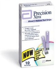 Precision Xtra Blood Ketone Test Strips, 10 Count, 57599074501