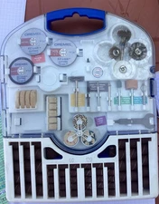 Drexel Rotary Tool Accessory Kit with Carrying Case 166 PCs. Missing 4