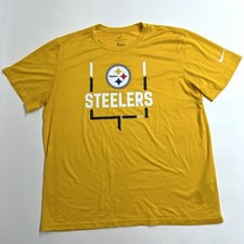 Nike Dri-FIT NFL Pittsburgh Steelers Men's XL Yellow Football Graphic T-Shirt