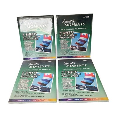 Special Moments MATTE Photo Paper 8.5 X 11'' For Ink Jet Printers | 32 Sheets NEW