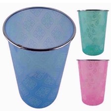 Large Bin Can Office Bathroom Bedroom Big Plastic Flower Dustbin Blue/Green/Pink