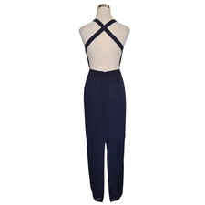 Reformation Criss-Cross Open Back Maxi Dress Sz 4 Navy Party/Cocktail Festival!