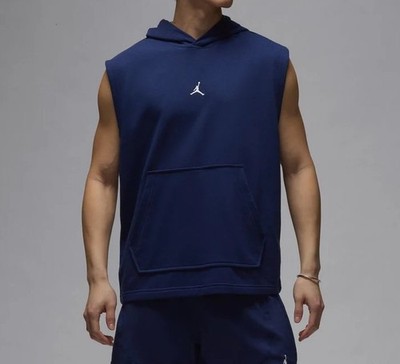 Nike Jordan Sport Crossover Dri-FIT Sleeveless Hoodie Navy Men's Sz M HF9938-410