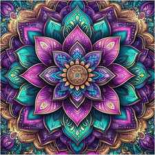 Mandala Diamond Painting Kit for Adults - 5D Diamond Art Beginners - DIY Full...