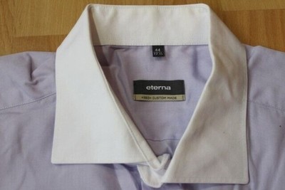 eterna EXCELLENT 1863 Custom made Hemd 44 Flieder Unifarben Sehr gut #U1320