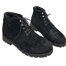 Vintage Sorel Men’s 10M Suede Moc Toe Boots Made in Canada Black Lug Sole