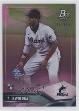 2021 Bowman Platinum Pink 115/199 Lewin Diaz #1 03rx