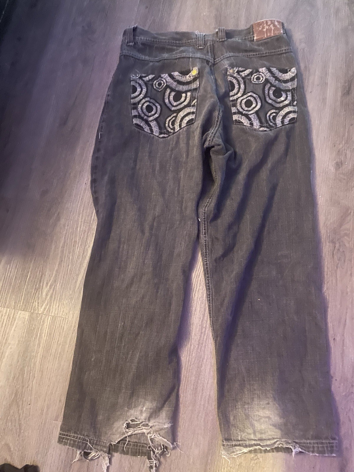 &rsquo;s Black Straight Fit Denim Jeans Mid Rise 5-pocket