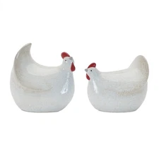 Melrose Terra Cotta Chicken Decor (Set of 4)
