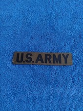U.S. Army OD Green Black Nylon Name Tape Cloth Patch Military USA