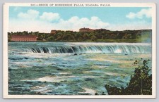 Vintage White Border Postcard of Horseshoe Falls Niagara Falls, 1915-1930