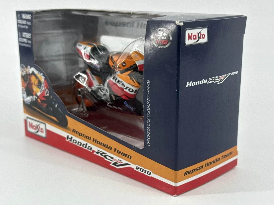 Maisto 1:18 2010 Honda RC212V Repsol MotoGP Diecast Moto Andrea Dovizioso  Foto 2 de 4
