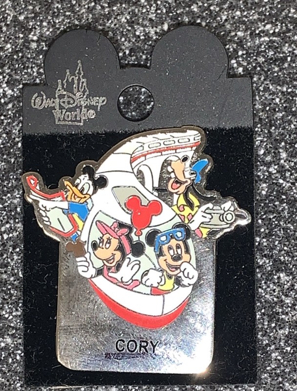 WDW - Monorail CORY Name Pin FAB 4 Mickey Minnie Goofy Donald Disney Pin NEW!!