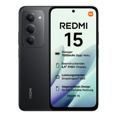 Xiaomi Redmi 15 256GB Schwarz NEU 8GB RAM Smartphone Ohne Simlock