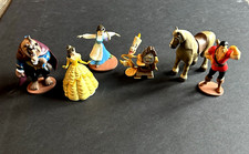 Disney Beauty and the Beast Figures-6 Piece Set-Belle, Gaston, Lumiere