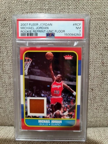 2007 Fleer Michael Jordan rookie Rrprint UNC Floor #rcf