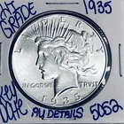 1935 SILVER PEACE DOLLAR AUTHENTIC HI GRADE U.S. MINT COIN RARE KEY DATE 5052