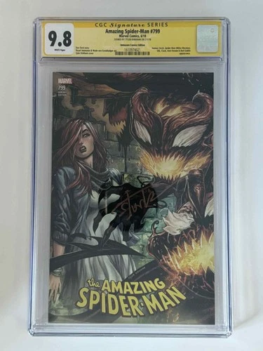[Signed by Tyler Kirkham] Amazing Spider-Man #799 CGC 9.8 Yellow Label Exclusive