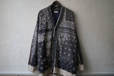 Used Kapital Fleece Bandana Print Bivouac Cardigan Mens Size 3 Very Rare