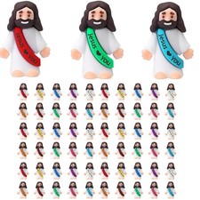 60PCS Mini Jesus Figurines - Tiny Religious Gifts for Easter Egg Stuffers