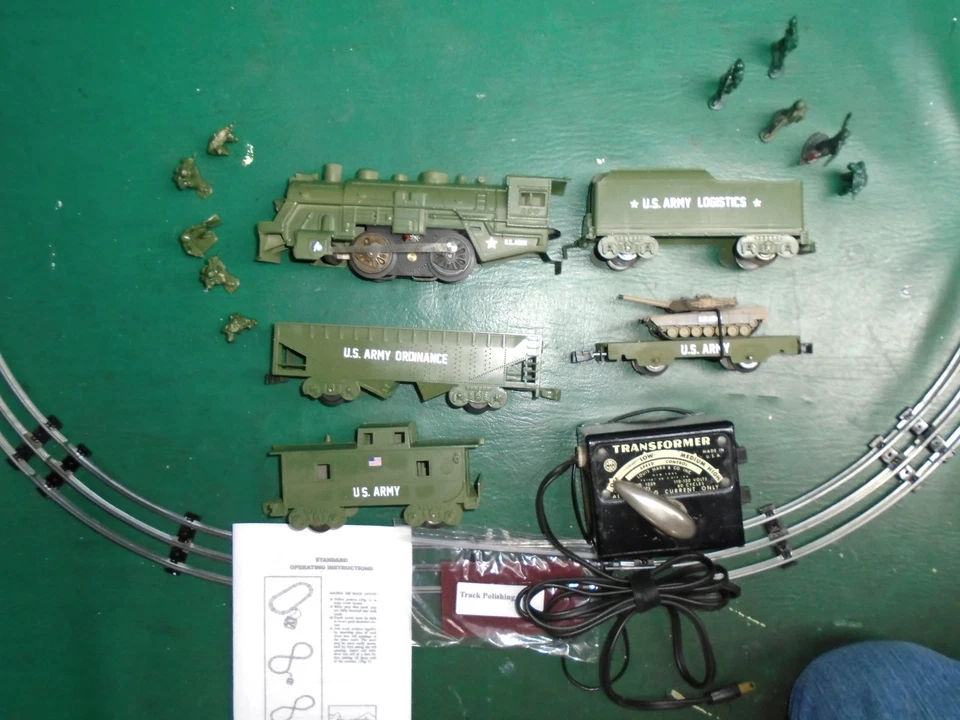 Marx #490 0-4-0 Steam Locomotive Powered 5 Unit  Army Supply Train - Image 4 of 4