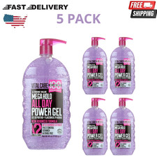 Vital Care Mega Hold Hair Styling Gel Frizz Control Shine Pump 40oz, 5 Pack