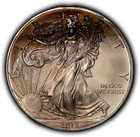 2013 1 oz Silver American Eagle - Colorful Intricate Toning - BU - SKU-E3597