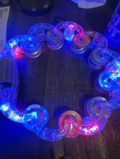 Clear LED Light up Musical Flashing Tambourine