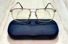 Vtg Marchon Flexon Havana Gold Metal Aviator Eyeglass Frames Only 56-16-140