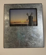 Galvanized Picture Frame  Rustic Farm Country Decor 5x7 Picture