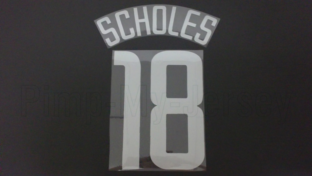 SCHOLES #18 Manchester United 3rd Away 02-03 Silver Color Custom