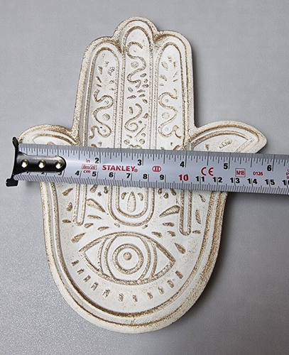 Hamsa Resine Vide-poche Empty decorative pocket White & Nude Hamsa Hand - Picture 5 of 8