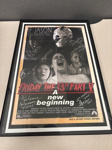 Tiffany Helm, Melanie Kinnaman, Tom Morga Friday The 13th AUTOGRAPHED POSTER