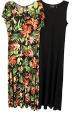 Attitudes by Renee Maxi Dress Set of 2 Black/Multicolor A347401 Women BB414