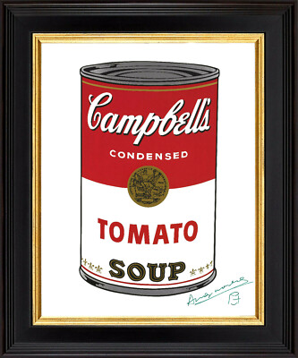 Andy Warhol Original 1984 Signed Campbell's Tomato Soup Can -20''x11.5'' Art Print