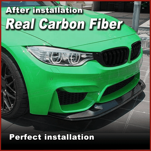 Fit For BMW F80 M3 F82 F83 M4 2014-19 REAL Carbon Front Bumper Lip Spoiler Chin - Picture 3 of 10
