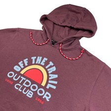 Vans Men's "Off The Trail" Pullover Hoodie Sweatshirt Maroon   Medium